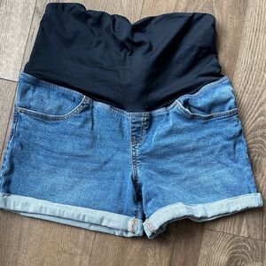 Denim Maternity Shorts